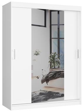 Spinta Akord 150 CLP, balta sp., 60 cm x 150 cm x 200 cm, su veidrodžiu