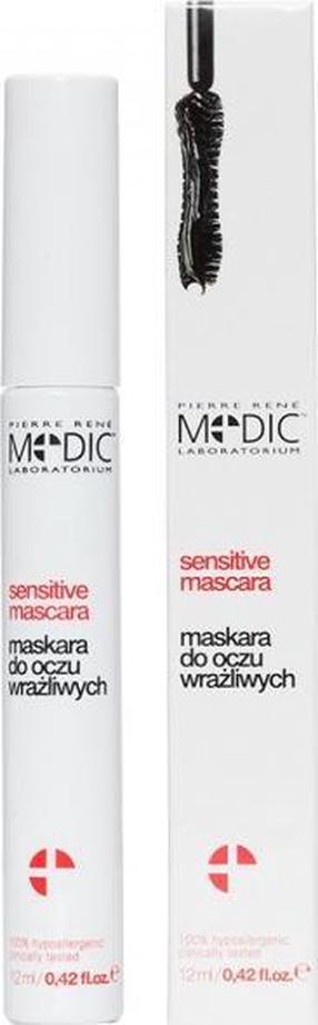 Blakstienų tušas Pierre Rene Medic Sensitive, 12 ml, juoda sp.