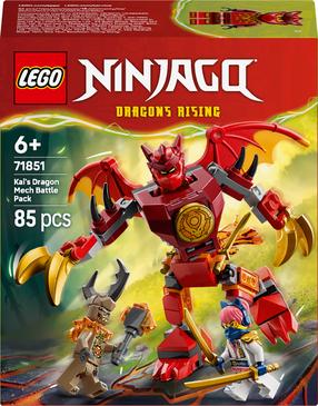 Konstruktorius LEGO® NINJAGO® Kai drakono-roboto kovos rinkinys 71851, 85 vnt.