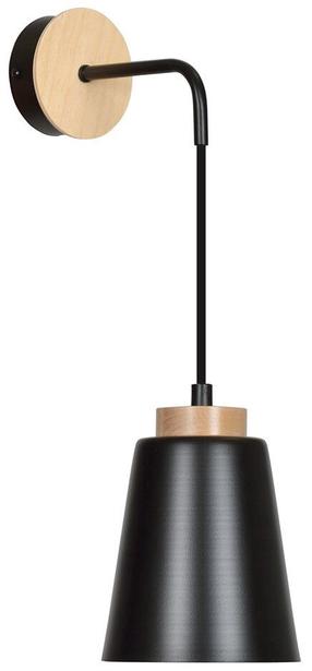 Šviestuvas sieninis Emibig Bolero K1 442/K1, E27, 1 x 15 W, juoda sp. / juoda sp., 14 x 16 cm