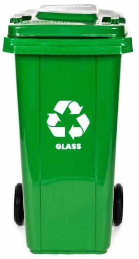Konteineris MultiStore Glass, žalia sp., 120 l
