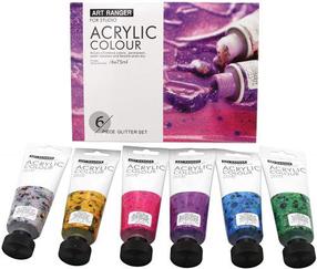 Värv akrüül Avatar Acrylic Colour Glitter, 75 ml, 6 värv., 6 tk