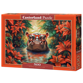 Пазл Castorland Hippo Relaxation 54176, 33 см x 47 см, 500 шт., многоцветный