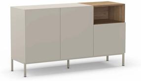 Konsolinis staliukas Kalune Design Cailin 140, ąžuolo sp./smėlio sp., 41.8 cm x 140 cm x 80 cm