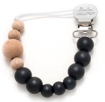 Čiulptukų ir kramtukų laikiklis Loulou Lollipop Midnight Black, juoda sp.