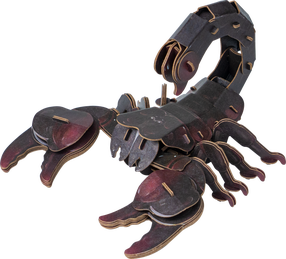 3D puzle MakeBug Forest Scorpion MB-D-0053, 4 cm x 8 cm, melna krās.