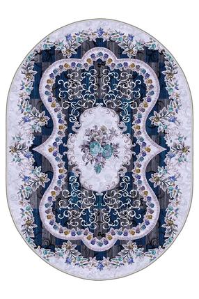 Paklājs iekštelpu Conceptum Hypnose HMNT922, zila krās./balta krās., 100 cm x 60 cm