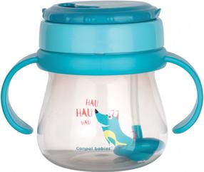 Kūdikių buteliukas Canpol Babies Cup With Flip Top Straw, 9 mėn.
