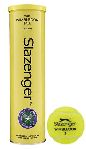 Tenisa bumbiņu komplekts Dunlop Slazenger Wimbledon, dzeltena krās., 4 gab.