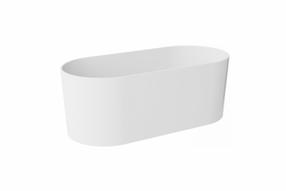 Vonia su sienele, laisvai pastatoma Besco Lova Matt, 160 cm x 74 cm x 57.5 cm, ovalas, balta sp.