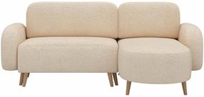 Kampinė sofa - lova Bawal Avexin 18, šviesiai smėlinė, dešininė, 150 x 230 cm x 95 cm