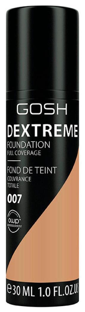Šķidrā grima bāze Gosh Dextreme Full Coverage, 07 tawny, 30 ml