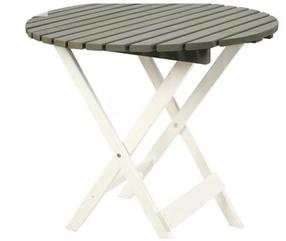 Lauko stalas Picnic Round, balta sp./grafito sp., 76 cm x 76 cm x 72 cm