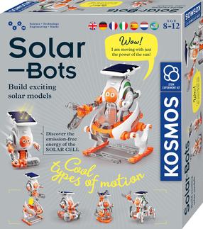 Eksperimentų rinkinys, robotas Kosmos Solar Bots, balta sp./oranžinė sp.