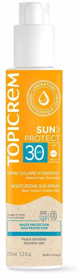 Izsmidzināms līdzeklis iedeguma kopšanai ķermenim/sejai Topicrem Sun Protect SPF30, 150 ml