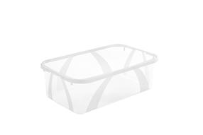 Uzglabāšanas kaste ar vāku, pārtikai/rīki/paredzēts uzglabāšanai Rotho Lona 1046600096, 5 l, caurspīdīga krās., 33.8 x 19.8 x 10.6 cm