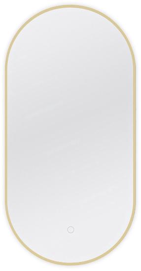 Spogulis Micedi A, ar gaismu, stiprināms, 50 cm x 100 cm, zelta krās.