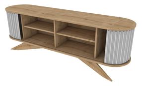 TV galds Kalune Design Stor, ozola krās./balts krās., 180 cm x 43 cm x 60 cm