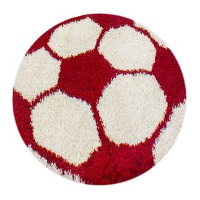 Paklājs iekštelpu Ayyildiz Fun Football, balts krās./sarkana krās., 100 cm x 100 cm