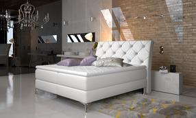 Lova dvigulė continental Adel Soft 17, 160 x 200 cm, balta sp., su čiužiniu, su grotelėmis