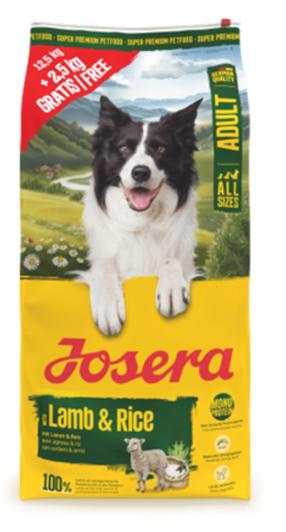 Sausas šunų maistas Josera Adult All Size, ėriena/ryžiai, 15 kg