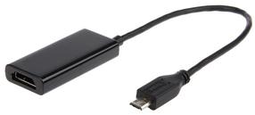 Adapteris Gembird micro USB - HDMI HDMI female, Micro USB B male, 0.16 m, juoda
