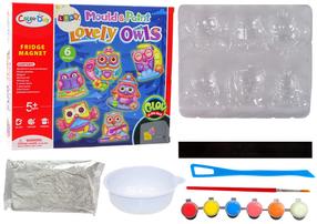 Набор для изготовления гипсовых фигурок Lean Toys Lovely Owls 10923, многоцветный