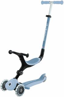 Bērnu skūteris Globber Go-Up Active Lights Eco, melna krās./gaiši zila krās.
