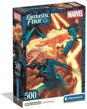 Dėlionė Clementoni Compact Fantastic Four 35805, 49 cm x 36 cm, 500 vnt., įvairių spalvų