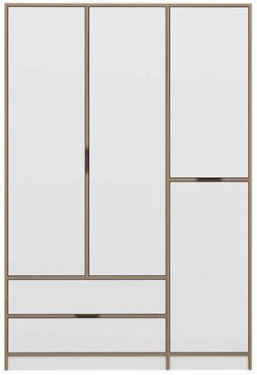 Spinta Kalune Design Elina, balta sp., 52 cm x 140 cm x 208 cm