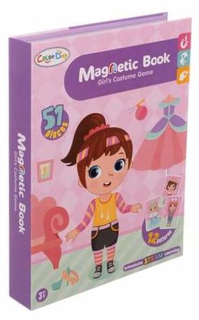 Магнитная книга-пазл Color Day Girls Costume, розовый цв., 51 шт.