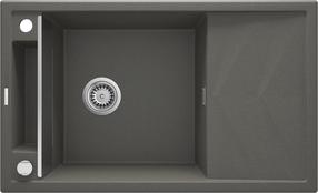Virtuvinė plautuvė Deante Magnetic ZRM T113, granitas, 82 cm x 50 cm x 20.5 cm, tamsiai pilka sp.