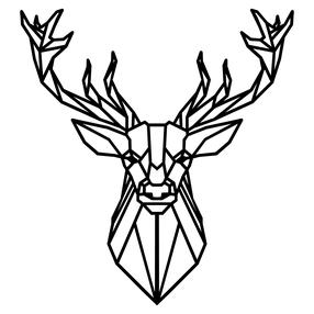 Sienos dekoracija Wallity Deer 4, 60 cm x 65 cm