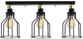 Светильник потолочный Opviq Alacati N-1097 525NOR1506, E27, 3 x 40 Вт, черный цв. / черный цв.