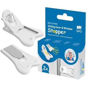 Ukse- ja aknalukk Sipo Stopper, valge v., 2 tk