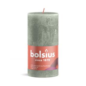 Свеча, цилиндрическая Bolsius, 57 - 60 час, зеленый цв.