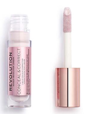 Maskuojanti priemonė Makeup Revolution London Conceal & Correct, violetinė sp., lavender, 3.4 ml