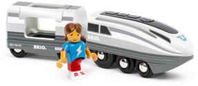 Игрушечный поезд Brio Turbo Train 63600300, белый цв./серый цв.