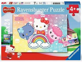Dėlionė 2in1 Ravensburger Hello Kitty 2in1, 26 cm x 18 cm, 48 vnt., įvairių spalvų