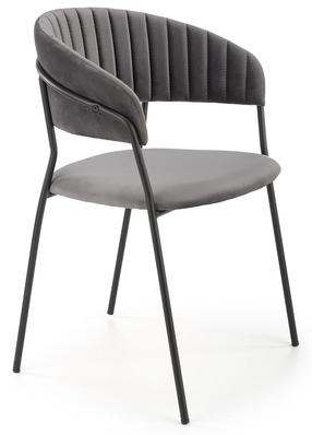Söögitoa tool K426, must v./hall v., 57 cm x 54 cm x 79 cm