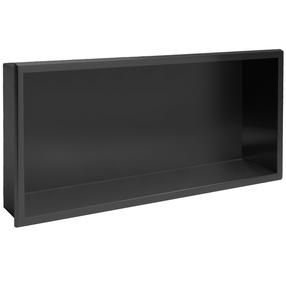 Sisseehitatav seinariiul Rea 06, 10 cm x 34 cm x 64 cm, must v.