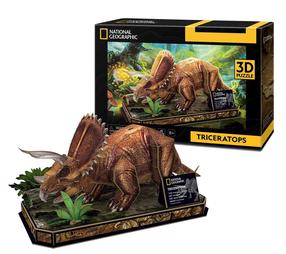 3D пазл National Geographic National Geographic Triceratops 306-DS1052, 39 см x 16.5 см, 44 шт., многоцветный