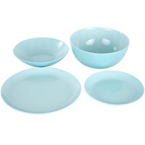 Pietų servizas Luminarc Diwali Light Turquoise, grūdintas stiklas, mėlyna sp., 19 vnt.