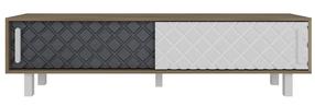 TV staliukas Kalune Design Rob, antracito sp./ąžuolo sp./balta sp., 180 cm x 35 cm x 48.2 cm
