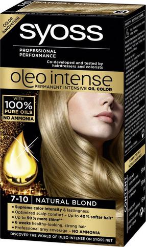 Plaukų dažai Syoss Oleo Intense, natural blond sp., Natural Blond 7-10, 50 ml