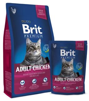 Сухой корм для кошек Brit Premium Adult Chicken, курица, 1.5 кг
