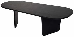 Kohvilaud Nordure Ovalis, must v., 65 cm x 130 cm x 40 cm