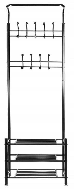 Drabužių kabykla Iso Trade 15744, 192 cm, juoda sp.