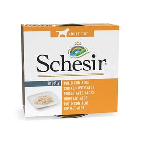 Šlapias šunų maistas Schesir In Jelly Chicken With Aloe, vištiena, 0.15 kg