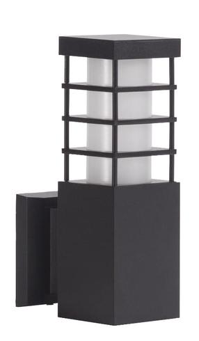 Āra sienas lampa Su-Ma Rado II, 18W, E27, IP54, melna krās., 8 cm x 25 cm